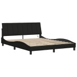 vidaXL Cadru de pat fără saltea, negru, 160x200 cm, textil vidaXL Cadru de pat fără saltea, negru, 160x200 cm, textil