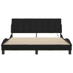 vidaXL Cadru de pat fără saltea, negru, 160x200 cm, textil vidaXL Cadru de pat fără saltea, negru, 160x200 cm, textil