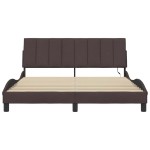 vidaXL Cadru de pat fără saltea, maro închis, 160x200 cm, textil vidaXL Cadru de pat fără saltea, maro închis, 160x200 cm, textil