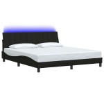 vidaXL Cadru de pat fără saltea, negru, 180x200 cm, textil vidaXL Cadru de pat fără saltea, negru, 180x200 cm, textil