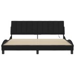vidaXL Cadru de pat fără saltea, negru, 180x200 cm, textil vidaXL Cadru de pat fără saltea, negru, 180x200 cm, textil
