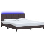 vidaXL Cadru de pat fără saltea, maro închis, 180x200 cm, textil vidaXL Cadru de pat fără saltea, maro închis, 180x200 cm, textil