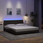 vidaXL Cadru de pat fără saltea, maro închis, 180x200 cm, textil vidaXL Cadru de pat fără saltea, maro închis, 180x200 cm, textil