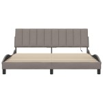vidaXL Cadru de pat fără saltea, gri taupe, 180x200 cm, textil vidaXL Cadru de pat fără saltea, gri taupe, 180x200 cm, textil