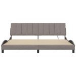 vidaXL Cadru de pat fără saltea, gri taupe, 200x200 cm, textil vidaXL Cadru de pat fără saltea, gri taupe, 200x200 cm, textil
