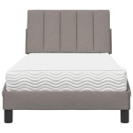 vidaXL Pat cu saltea, gri taupe, 90x200 cm, textil vidaXL Pat cu saltea, gri taupe, 90x200 cm, textil