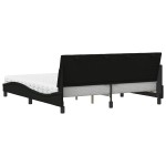 vidaXL Pat cu saltea, negru, 180x200 cm, catifea