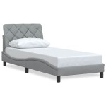 vidaXL Cadru de pat fără saltea, gri deschis, 80x200 cm, textil