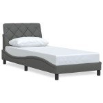 vidaXL Cadru de pat fără saltea, gri închis, 80x200 cm, textil