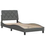 vidaXL Cadru de pat fără saltea, gri închis, 80x200 cm, textil