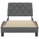 vidaXL Cadru de pat fără saltea, gri închis, 80x200 cm, textil