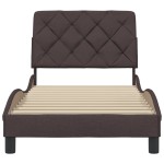 vidaXL Cadru de pat fără saltea, maro închis, 80x200 cm, textil vidaXL Cadru de pat fără saltea, maro închis, 80x200 cm, textil