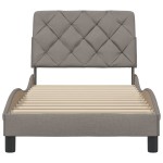 vidaXL Cadru de pat fără saltea Taupe 80x200 cm țesătură