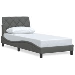 vidaXL Cadru de pat fără saltea, gri închis, 90x190 cm, textil vidaXL Cadru de pat fără saltea, gri închis, 90x190 cm, textil