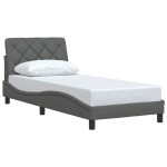 vidaXL Cadru de pat fără saltea, gri închis, 90x190 cm, textil vidaXL Cadru de pat fără saltea, gri închis, 90x190 cm, textil