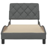 vidaXL Cadru de pat fără saltea, gri închis, 90x190 cm, textil vidaXL Cadru de pat fără saltea, gri închis, 90x190 cm, textil