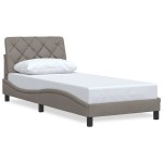 vidaXL Cadru de pat fără saltea Taupe 90x190 cm Stofa