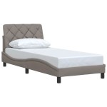 vidaXL Cadru de pat fără saltea Taupe 90x190 cm Stofa