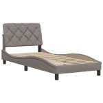 vidaXL Cadru de pat fără saltea Taupe 90x190 cm Stofa
