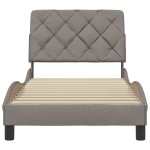 vidaXL Cadru de pat fără saltea Taupe 90x190 cm Stofa