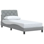 vidaXL Cadru de pat fără saltea, gri deschis, 90x200 cm, textil