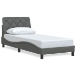 vidaXL Cadru de pat fără saltea, gri închis, 90x200 cm, textil vidaXL Cadru de pat fără saltea, gri închis, 90x200 cm, textil