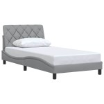vidaXL Cadru de pat fără saltea, gri deschis, 100x200 cm, textil