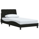 vidaXL Cadru de pat fără saltea, negru, 100x200 cm, textil