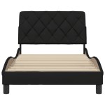 vidaXL Cadru de pat fără saltea, negru, 100x200 cm, textil
