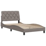 vidaXL Cadru de pat fără saltea, gri taupe, 100x200 cm, textil vidaXL Cadru de pat fără saltea, gri taupe, 100x200 cm, textil