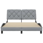 vidaXL Cadru de pat fără saltea, gri deschis, 120x200 cm, textil