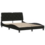 vidaXL Cadru de pat fără saltea, negru, 120x200 cm, textil