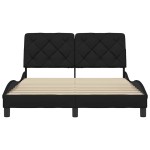 vidaXL Cadru de pat fără saltea, negru, 120x200 cm, textil