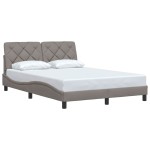 vidaXL Cadru de pat fără saltea, gri taupe, 120x200 cm, textil