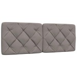 vidaXL Cadru de pat fără saltea, gri taupe, 120x200 cm, textil