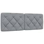 vidaXL Cadru de pat fără saltea, gri deschis, 140x190 cm, textil