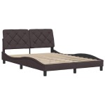 vidaXL Cadru de pat fără saltea, maro închis, 140x200 cm, textil vidaXL Cadru de pat fără saltea, maro închis, 140x200 cm, textil