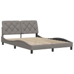 vidaXL Cadru de pat fără saltea, gri taupe, 140x190 cm, textil vidaXL Cadru de pat fără saltea, gri taupe, 140x190 cm, textil