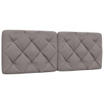 vidaXL Cadru de pat fără saltea, gri taupe, 140x190 cm, textil vidaXL Cadru de pat fără saltea, gri taupe, 140x190 cm, textil