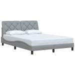 vidaXL Cadru de pat fără saltea, gri deschis, 140x200 cm, textil