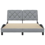 vidaXL Cadru de pat fără saltea, gri deschis, 140x200 cm, textil