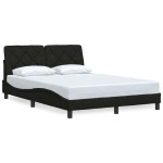 vidaXL Cadru de pat fără saltea, negru, 140x200 cm, textil vidaXL Cadru de pat fără saltea, negru, 140x200 cm, textil