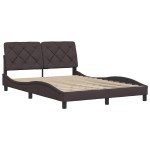 vidaXL Cadru de pat fără saltea, maro închis, 140x200 cm, textil vidaXL Cadru de pat fără saltea, maro închis, 140x200 cm, textil