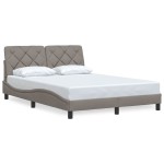 vidaXL Cadru de pat fără saltea, gri taupe, 140x200 cm, textil vidaXL Cadru de pat fără saltea, gri taupe, 140x200 cm, textil