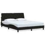 vidaXL Cadru de pat fără saltea, negru, 160x200 cm, textil vidaXL Cadru de pat fără saltea, negru, 160x200 cm, textil
