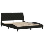 vidaXL Cadru de pat fără saltea, negru, 160x200 cm, textil vidaXL Cadru de pat fără saltea, negru, 160x200 cm, textil