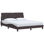 vidaXL Cadru de pat fără saltea, maro închis, 160x200 cm, textil