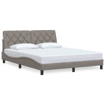 vidaXL Cadru de pat fără saltea, gri taupe, 160x200 cm, textil vidaXL Cadru de pat fără saltea, gri taupe, 160x200 cm, textil