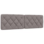 vidaXL Cadru de pat fără saltea, gri taupe, 160x200 cm, textil vidaXL Cadru de pat fără saltea, gri taupe, 160x200 cm, textil