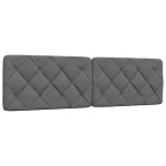 vidaXL Cadru de pat fără saltea, gri închis, 180x200 cm, textil